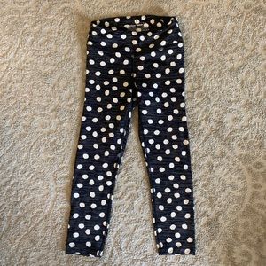 Outdoor Voices Black Polka Dot 3/4 Flex Legging